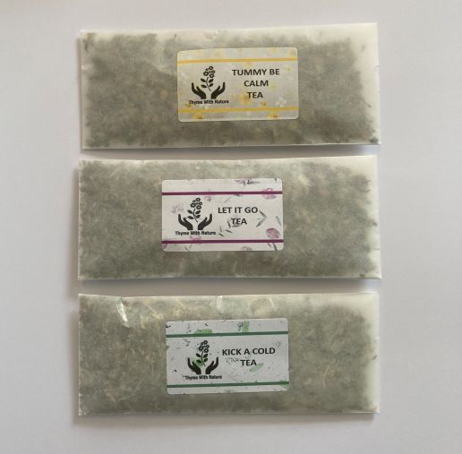 Herbal Tea Three Teas Samples Thyme With Nature